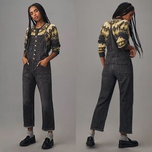 Anthropologie / Pilcro Painter's Overalls in Black